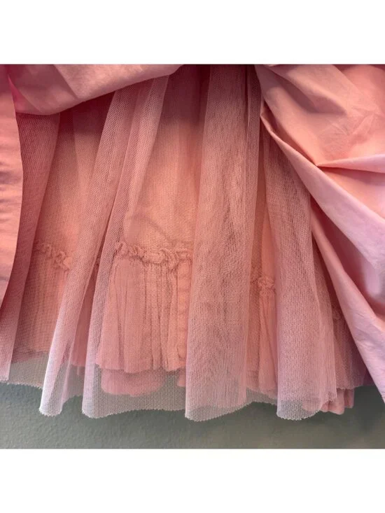 MINI BODEN Embroidered Sundress Girls 6-7 Pink Smocked Dress Flowers Applique - Picture 6 of 9